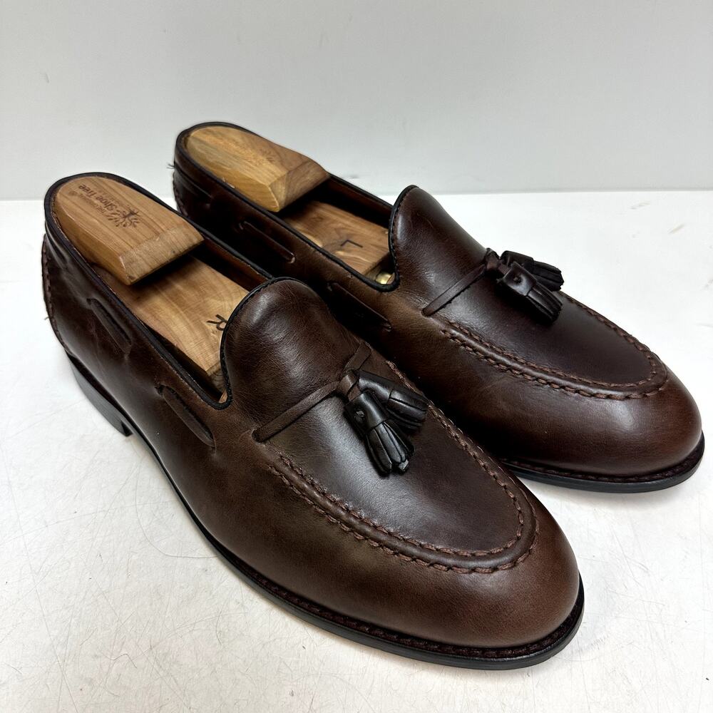 NWOT Brooks Brothers Fitzgerald Tassel Loafer Moccasin Brown Calfskin 10 D